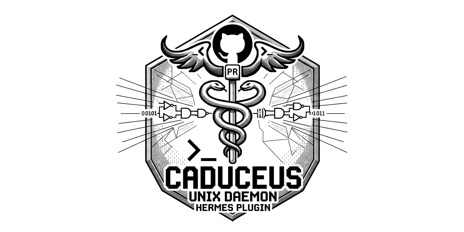 Caduceus Unix daemon and Hermes plugin logo